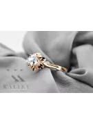 Original Jahrgang 14K Rose Gold Zirkon Ring Vintage Jewlery vrc004r