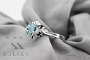 Klasický vinobraní Aquamarine Ring 925 Sterling Silver VRC004S
