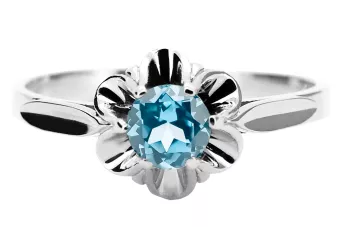 Вінтаж Каблучка Аквамарин Стерлінгове срібло 925 vrc004s