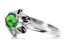 Emerald Sterling argent 925 Ring Vintage craft vrc004s