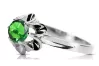 Emerald Sterling silver 925 Ring Vintage craft vrc004s