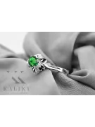 Emerald Sterling argent 925 Ring Vintage craft vrc004s