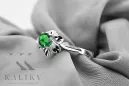 Emerald Sterling argent 925 Ring Vintage craft vrc004s