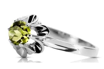 Anillo Vintage craft Peridoto Amarillo Plata de ley 925 vrc004s