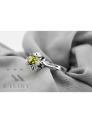 Каблучка Vintage craft Yellow Peridot зі срібла 925 проби vrc004s