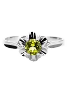 Anillo Vintage craft Peridoto Amarillo Plata de ley 925 vrc004s