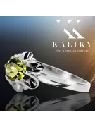 Каблучка Vintage craft Yellow Peridot зі срібла 925 проби vrc004s