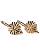 Boucles d'oreilles vintage rose 14k 585 or v163