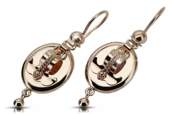 Русская роза Советская 14к 585 золото Самовар серьги ven244