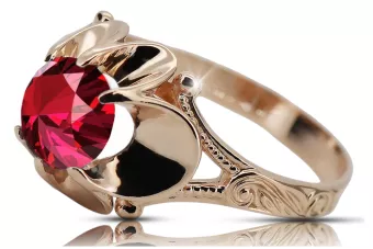 Anillo Estilo vintage Ruby Original Vintage 14K Rose Gold vrc377r