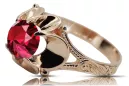 Inel stil Vintage Ruby Original Vintage 14K Rose Gold vrc377r