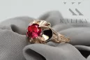 Ring Vintage style Ruby Original Vintage 14K Rose Gold vrc377r