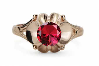 Inel stil Vintage Ruby Original Vintage 14K Rose Gold vrc377r
