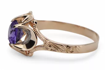 Βιντέο δαχτυλίδι Αλεξανδρίτη Original vintage 14k από ροζ χρυσό vrc377r