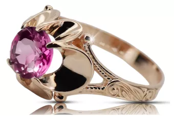 Amethyst Original Vintage 14K Rose Gold Ring Vintage craft vrc377r