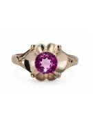 Amethyst Original Vintage 14K Rose Gold Ring Vintage craft vrc377r