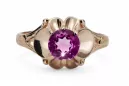 Amethyst Original Vintage 14K Rose Gold Ring Vintage craft vrc377r