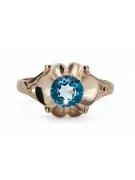 Vintage Ring Aquamarine Original Vintage 14K Rose Gold vrc377r