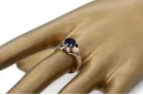 Original Jahrgang 14K Rose Gold Saphir Ring Vintage Handwerk vrc377r