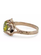 Style vintage Ring Yellow Peridot Original Vintage 14K Rose Gold vrc377r