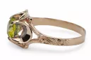 Style vintage Ring Yellow Peridot Original Vintage 14K Rose Gold vrc377r