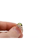 Style vintage Ring Yellow Peridot Original Vintage 14K Rose Gold vrc377r