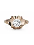 Original Jahrgang 14K Rose Gold Zircon Ring Vintage Stil vrc377r