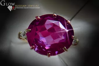 Оригинално ретро 14k розово злато Аметист Пръстен Винтидж бижута vrc073r