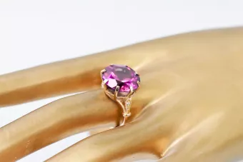 Amatista Oro rosa antiguo original de 14k Anillo Joyería vintage vrc073r