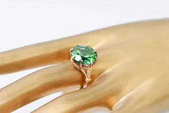 Emerald Original Vintage 14K Rose Gold Ring Vintage craft vrc073r