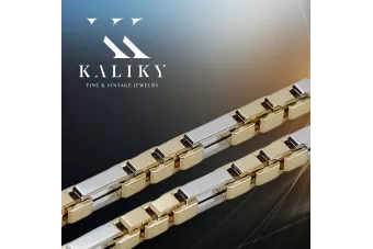 Два цвята 14k злато уникална верига за котва нов модел Отлично! cc067yw