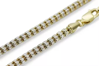 Два кольори 14к Золота унікальна мережа Фантази Відмінно! cc069yw