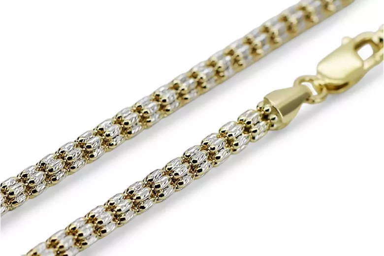 Złoty łańcuszek 14k Fantazy diamentowany cc069yw
