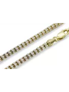 Złoty łańcuszek 14k Fantazy diamentowany cc069yw