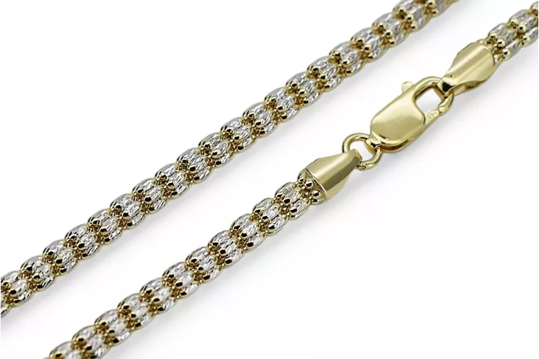 Złoty łańcuszek 14k Fantazy diamentowany cc069yw