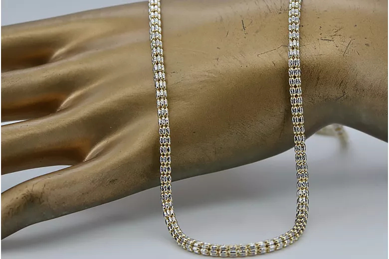Złoty łańcuszek 14k Fantazy diamentowany cc069yw