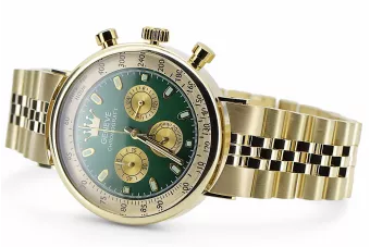 Gold men's watch Geneve ★ zlotychlopak.pl ★ Gold purity 585 333 Low Price!