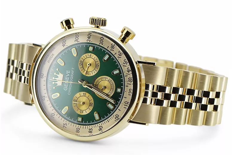 Montre hommes d'or Geneve ★ https://zlotychlopak.pl/fr/ ★ Pureté d'or 585 333 Low Price!
