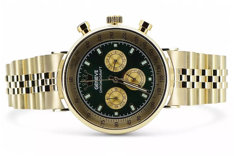 Montre hommes d'or Geneve ★ https://zlotychlopak.pl/fr/ ★ Pureté d'or 585 333 Low Price!