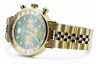 Gold men's watch Geneve ★ zlotychlopak.pl ★ Gold purity 585 333 Low Price!