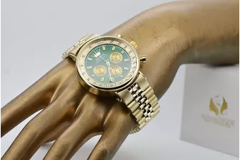 Gold men's watch Geneve ★ zlotychlopak.pl ★ Gold purity 585 333 Low Price!