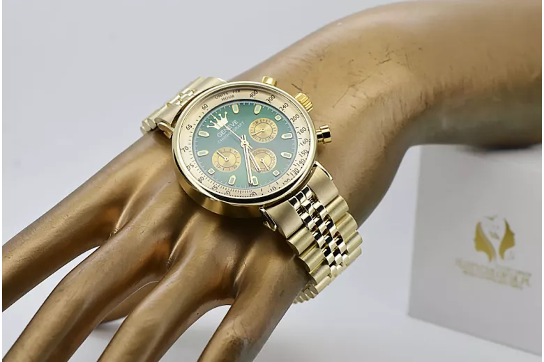 Montre hommes d'or Geneve ★ https://zlotychlopak.pl/fr/ ★ Pureté d'or 585 333 Low Price!