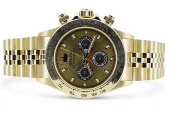Złoty zegarek z bransoletą męski 14k Geneve mw014ydgb&mbw022y