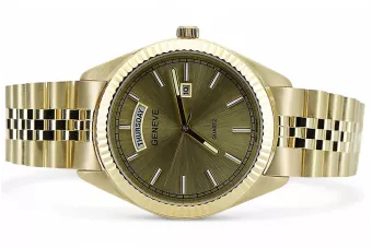 Reloj para hombres de oro Geneve ★ https://zlotychlopak.pl/es/ ★ Pureza de oro 585 333 Precio bajo!