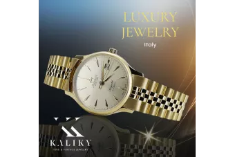 Reloj para hombres de oro Geneve ★ https://zlotychlopak.pl/es/ ★ Pureza de oro 585 333 Precio bajo!