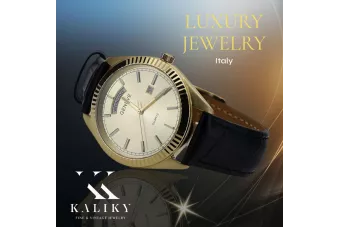 Reloj de oro para hombre Geneve ★ https://zlotychlopak.pl/es/ ★ Pureza del oro 585 333 ¡Precio bajo!