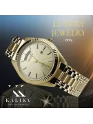 Gold men's watch Geneve ★ zlotychlopak.pl ★ Gold purity 585 333 Low Price!