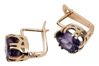 Сережки Alexandrite Original Vintage 14K Rose Gold Vintage style vec016r