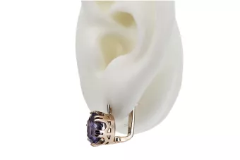 Обеци Александрит Original Vintage 14K розово злато Vintage стил vec016r