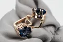 Saphir Original Vintage 14K Roségold Ohrringe Vintage Schmuck vec016r